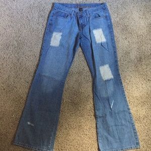 Distressed jeans